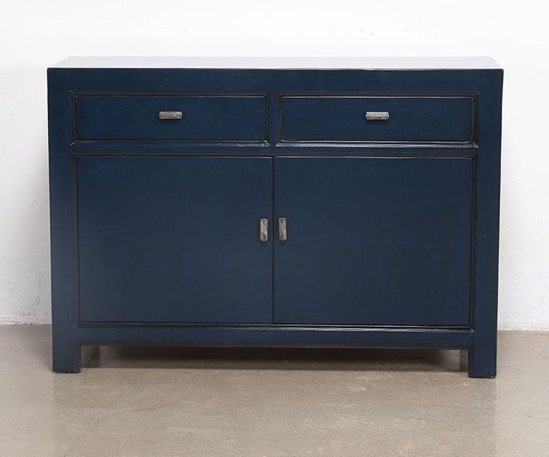 Oriental Style Mei 2 Door 2 Drawer Sideboard in Indigo
