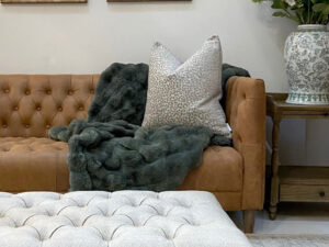 Faux Fur Throw - Sage, 145 x 170cm