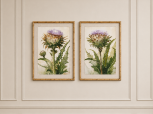 Set of 2 Artichoke Thistle Prints- DISCONTINUED