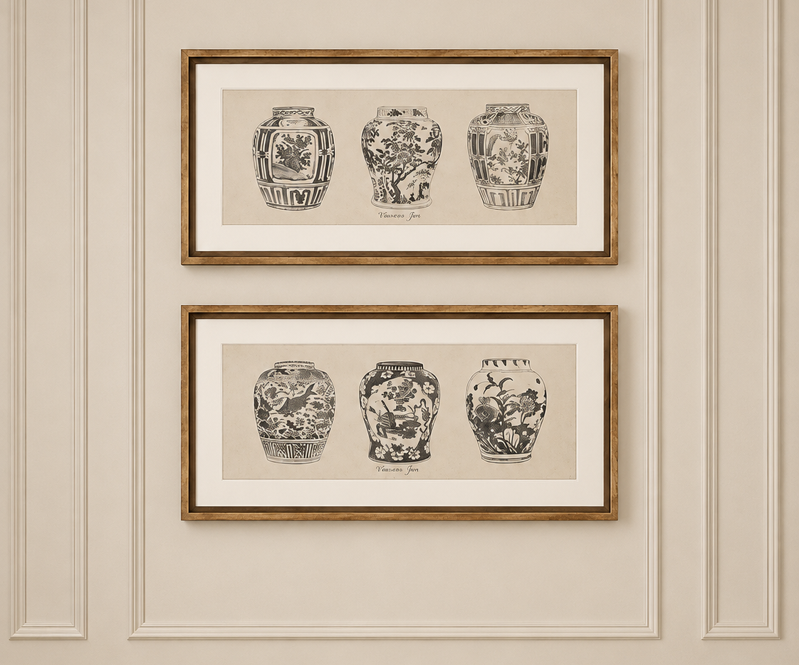 Set of 2 Chinoiserie Ginger Jar Prints- DISCONTINUED