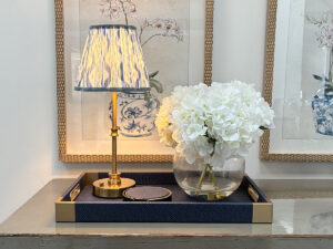 18cm Lampshade in Ikat Denim