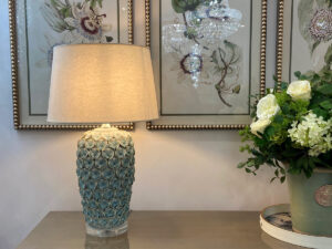 Flora Lamp & Shade in Spa Blue