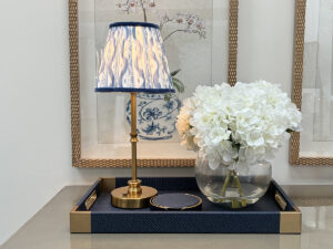 18cm Lampshade in Ikat Indigo