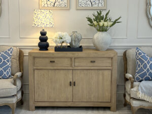 EX-DISPLAY - Sample Oriental Style Mei 2 Drawer 2 Door Sideboard in Natural Light Oak