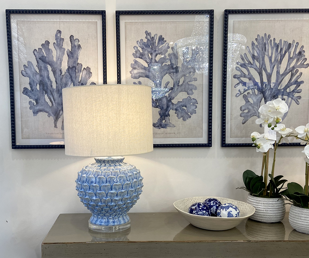 Monterey Lamp & Shade in Forever Blue