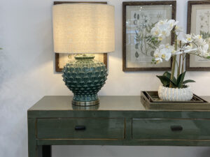 Monterey Lamp & Shade in Frosty Spruce