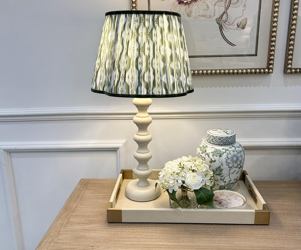 31cm Lampshade in Ikat Olive