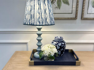 31cm Lampshade in Ikat Indigo