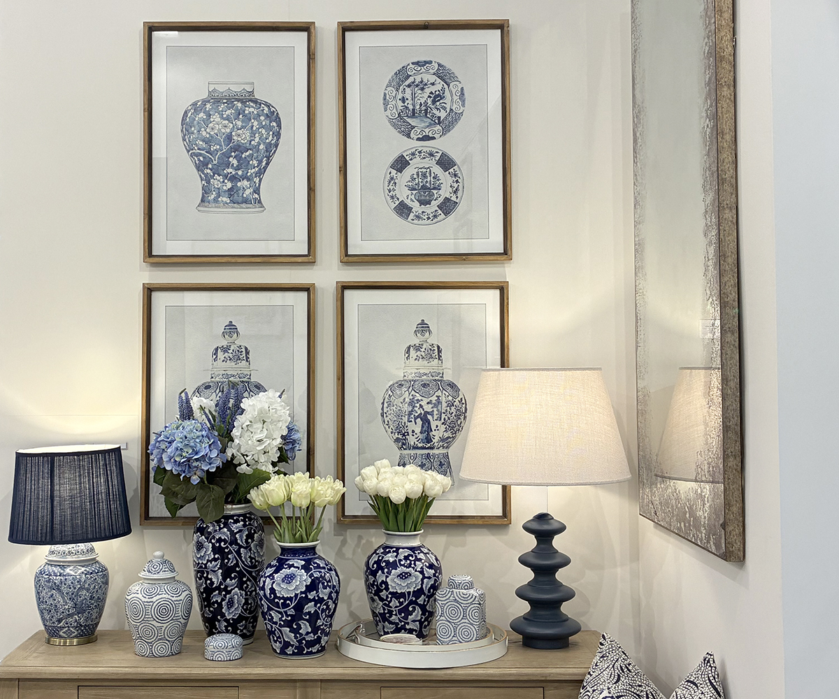 Set of 6 Framed Plum Blossom Prints