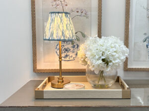 18cm Lampshade in Ikat Sea