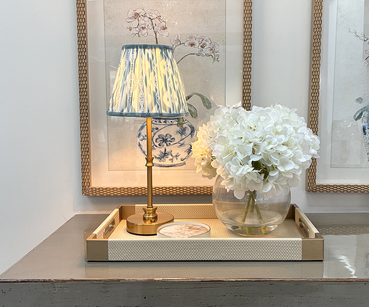 18cm Lampshade in Ikat Sea