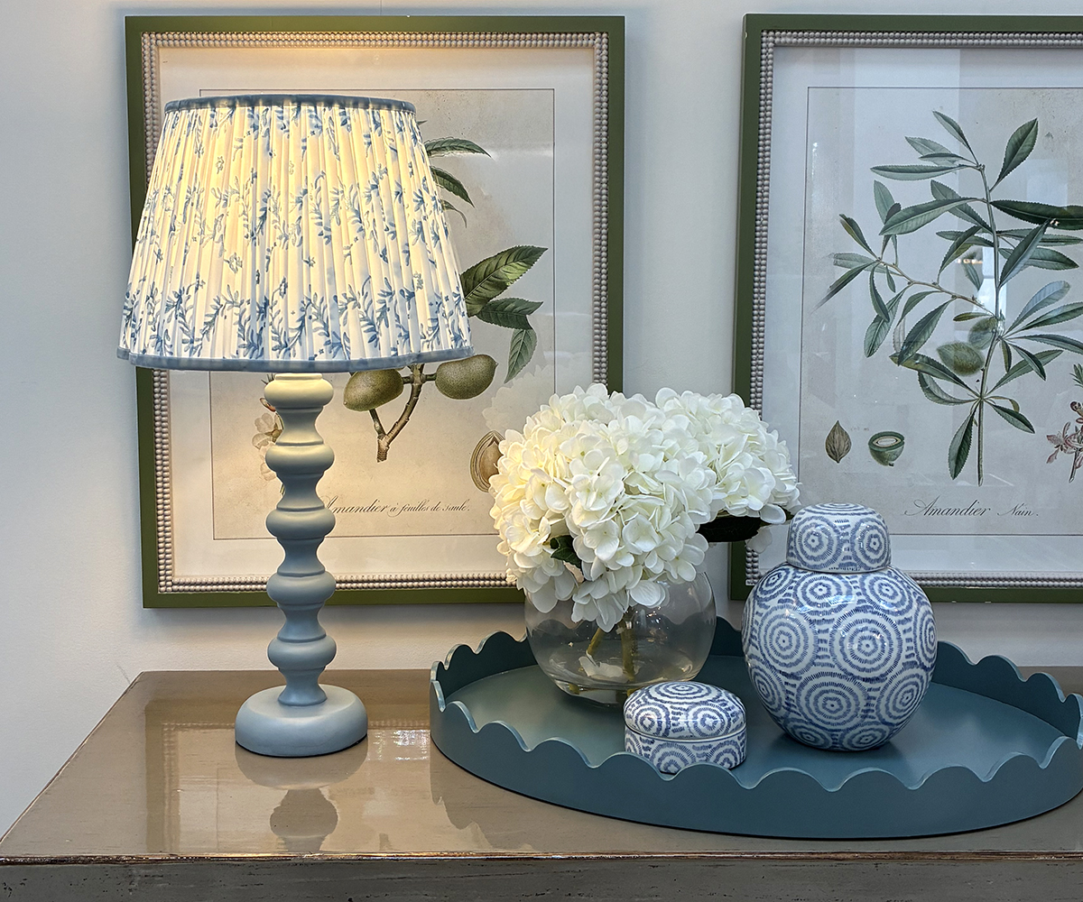 31cm Lampshade in Sprig Blue