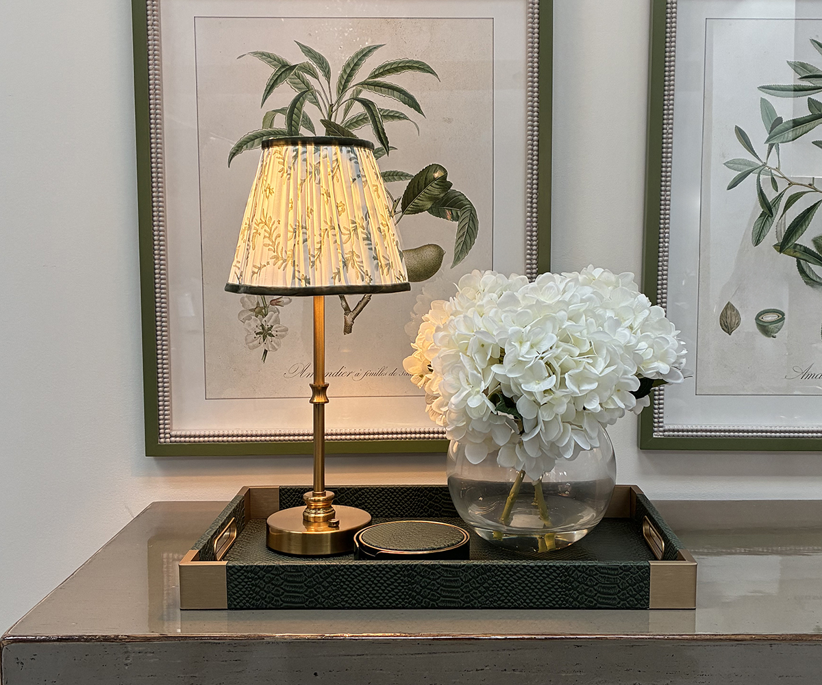 18cm Lampshade in Sprig Green