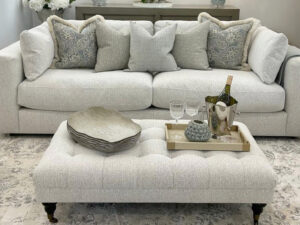 Large Woodstock Footstool in Cloud Fabric