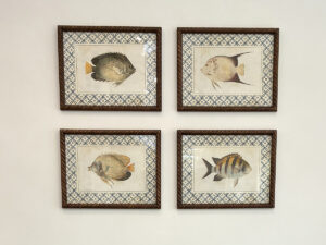 Set of 4 Framed Coastal Water Prints