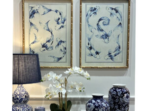 Set of 2 Framed Koi Waters Prints