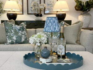 Oval Wave Tray in Coastal Blue