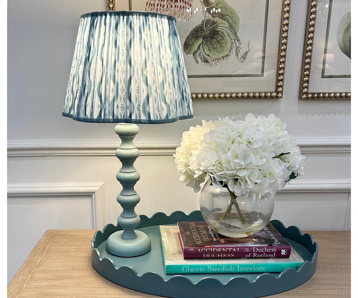 31cm Lampshade in Ikat Sea