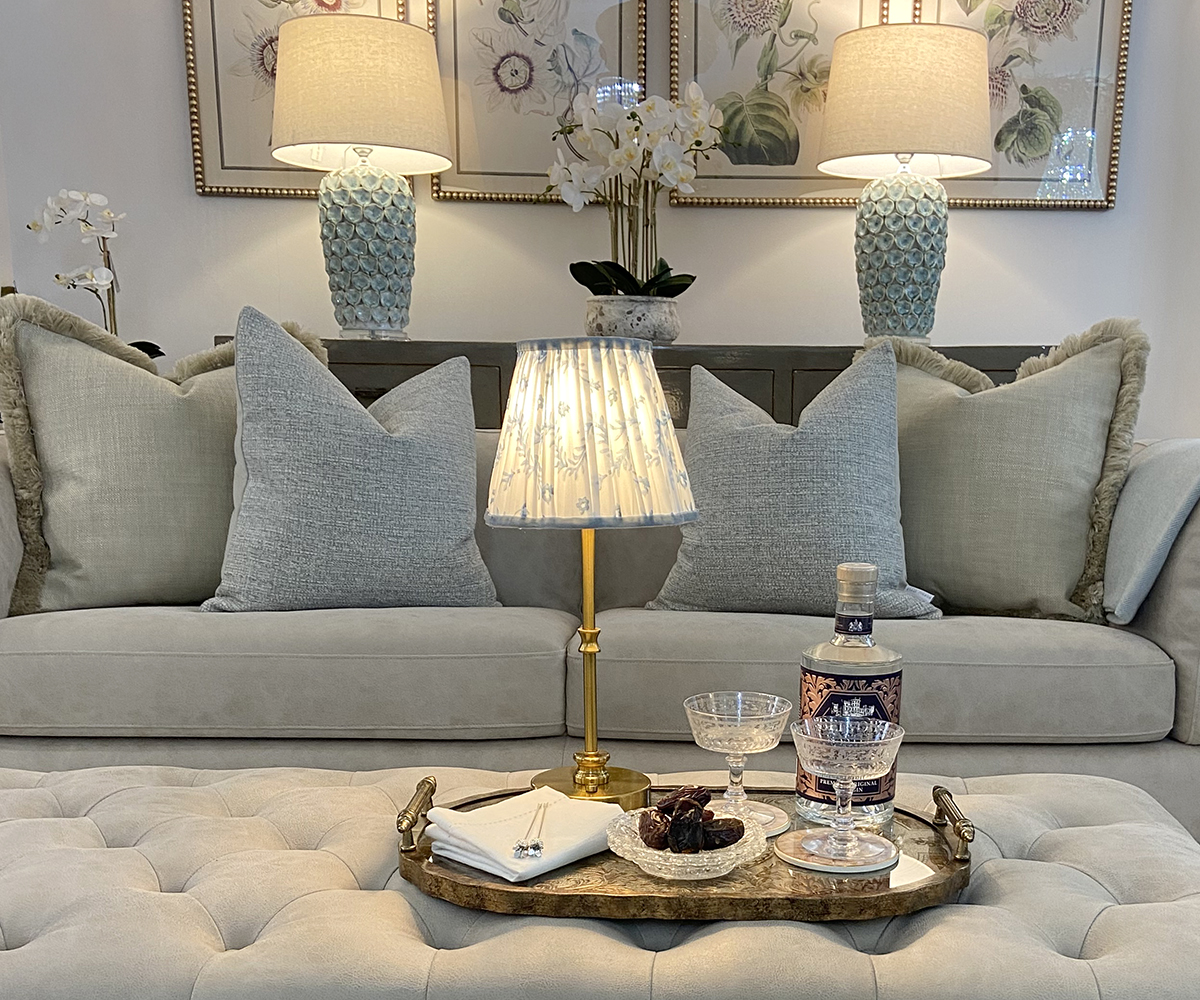 Vintage Floral Glass Tray