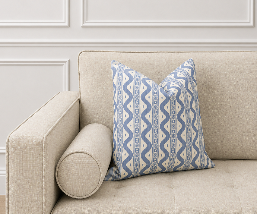 2 for £30 - Cushion - Ikat Denim 45x45cm