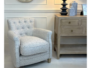 Karine Armchair in Maze Indigo