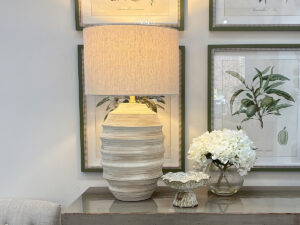 Marcia Lamp with Plain Cotton Shade