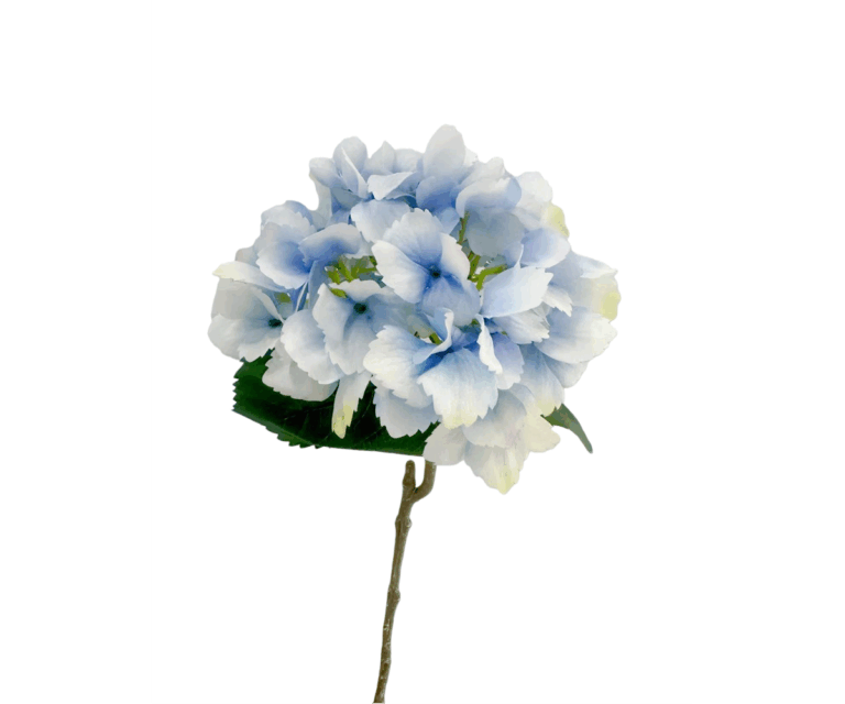 Real Touch Pale Blue Hydrangea Stem, 63cm