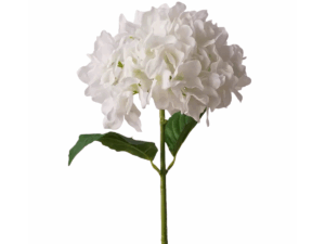 Real Touch Tall White Hydrangea Stem, 62cm