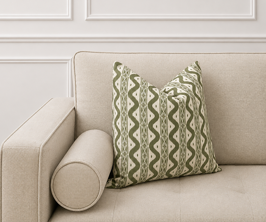 2 for £30 - Cushion - Ikat Olive 45x45cm