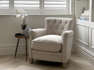EX-DISPLAY - Pair of Karine Armchairs in Porridge