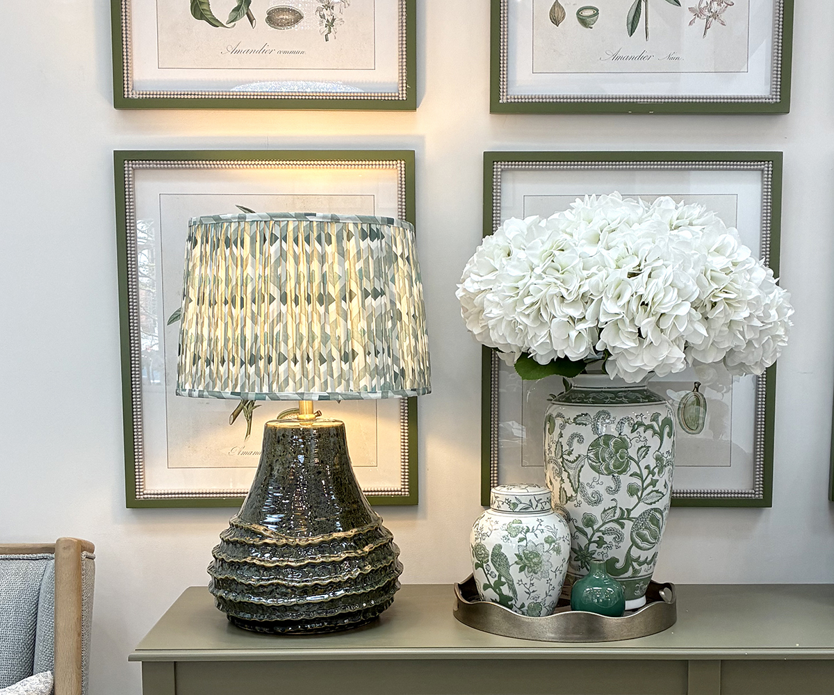 Athena Lamp with Aztec Shade