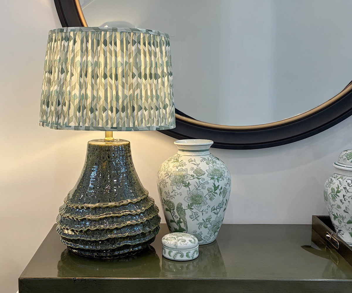 Athena Lamp with Aztec Shade