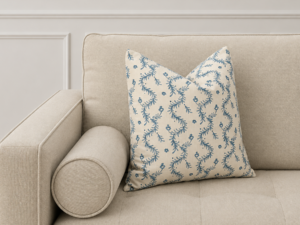 2 for £30 - Cushion - Sprig Blue 45x45cm