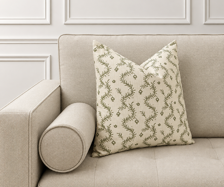 2 for £30 - Cushion - Sprig Green 45x45cm