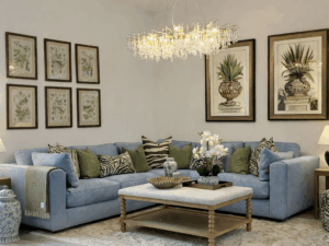 PRE-ORDER (ETA APRIL) - Lexington Corner Sofa in Denim Fabric