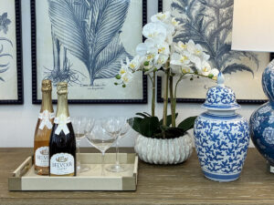 Small Faux Leather Tray in Cream