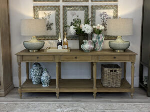 DISCONTINUED - LAST THREE - Henley 3 Drawer Oak Console Table in Light Oak