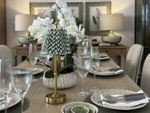 Rechargeable LED Table Lamp with Pleated Shade