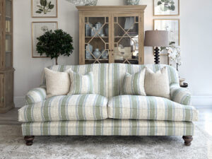 Penelope Grand 2 Seater Sofa in Eucalyptus Stripe