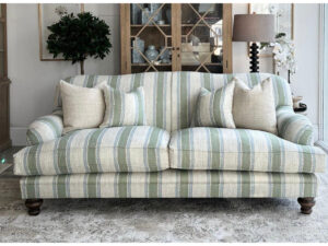 Penelope Grand 2 Seater Sofa in Eucalyptus Stripe