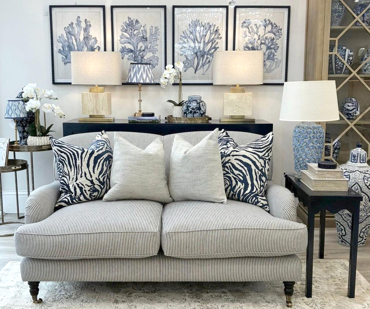 Helmsley 2 Seater Sofa in Nautical Stripe