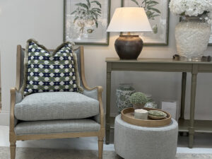 Windsor Oak Armchair in Swedish Grey