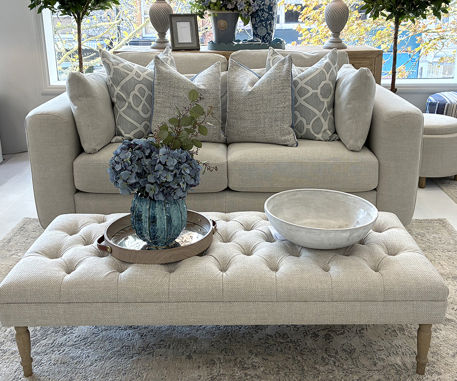 DISCONTINUED FABRIC - Lexington 2 Seater Sofa in Wheat