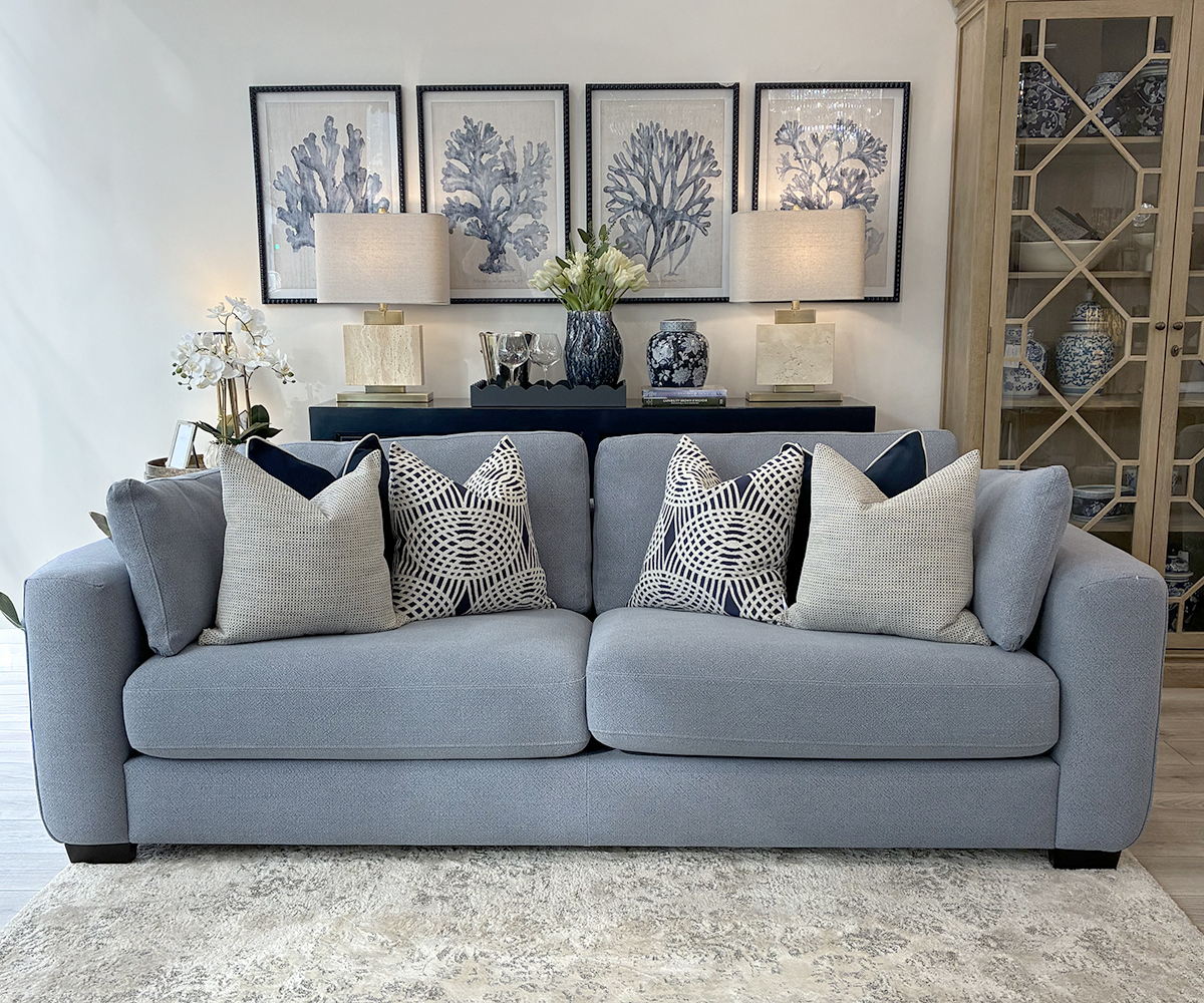 DISCONTINUED FABRIC - Lexington 3 Seater Sofa in Denim