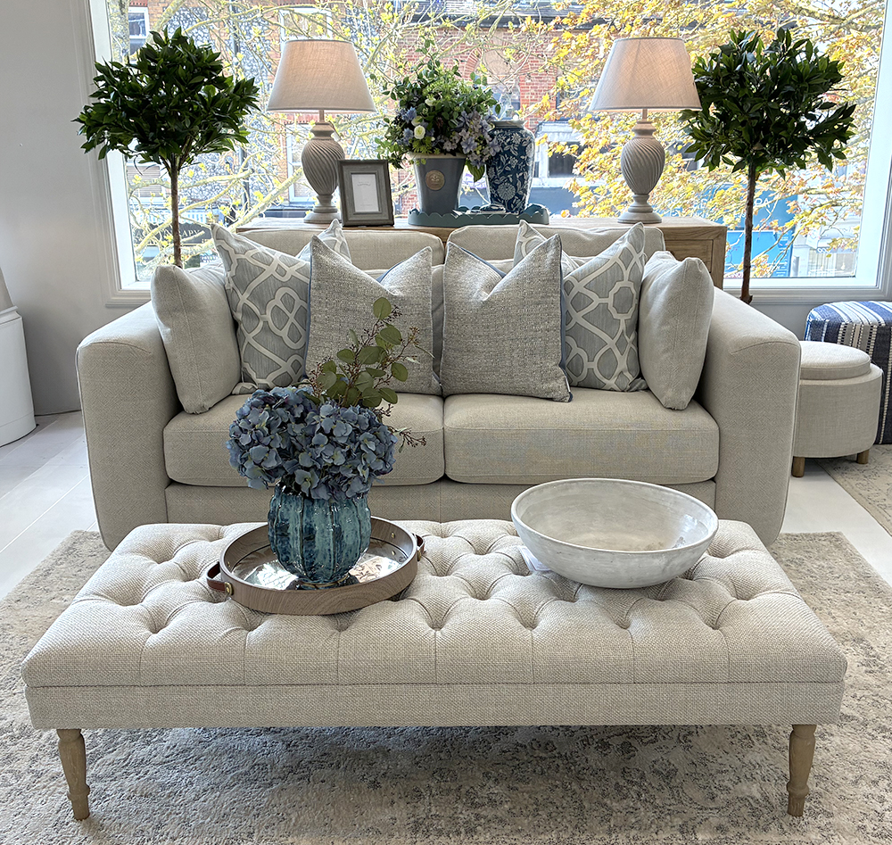 DISCONTINUED FABRIC - Lexington 2 Seater Sofa in Wheat