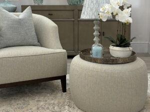 Pierre Ottoman in Lucerne Fabric