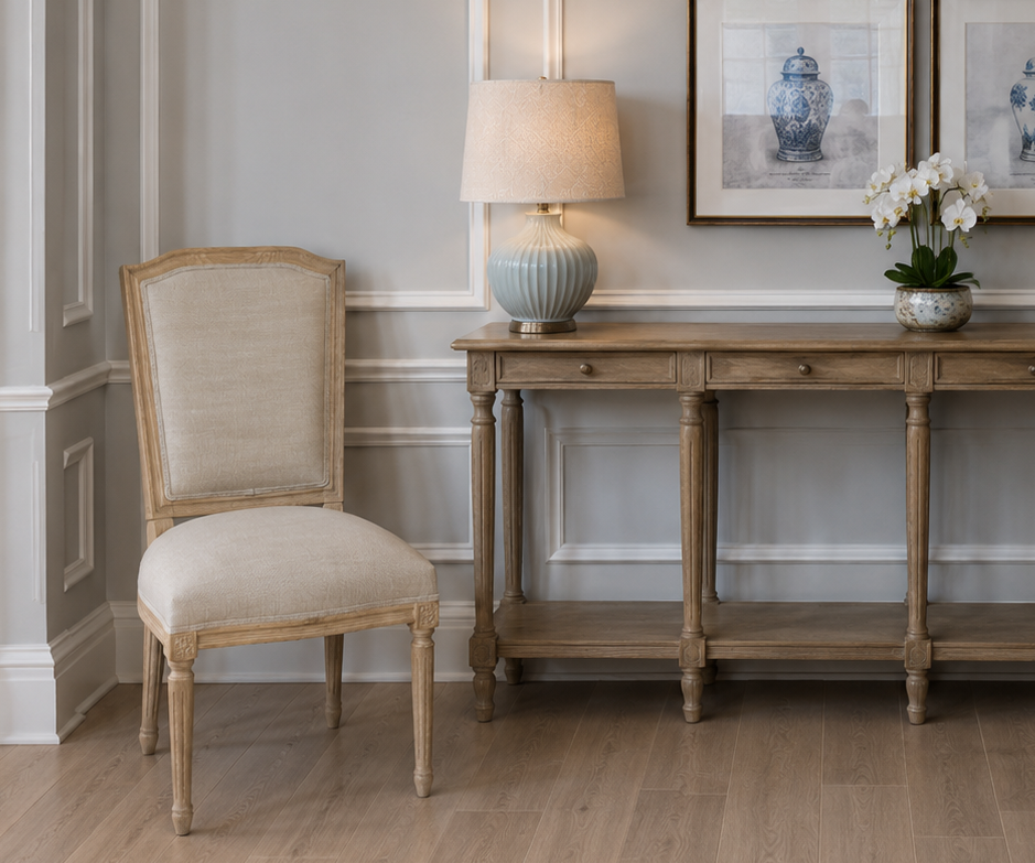 Halland Upholstered Dining Chair in Linen
