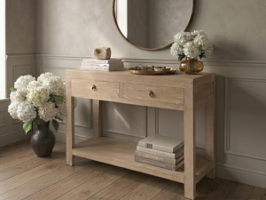 Hampstead Reclaimed Wood 2 Drawer Console Table, 120cm