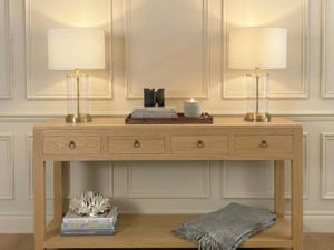 Hampstead Reclaimed Wood 4 Drawer Console Table, 180cm