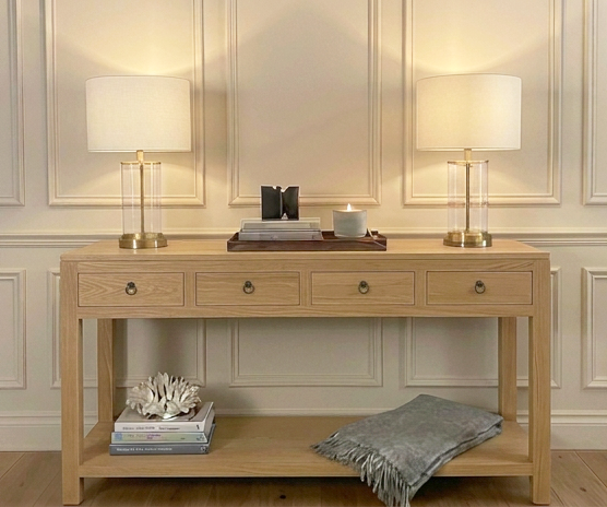 Hampstead Reclaimed Wood 4 Drawer Console Table, 180cm